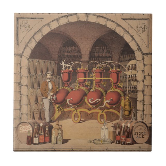 Vintage Ad For Belfast Ginger Ale. Tile (Front)