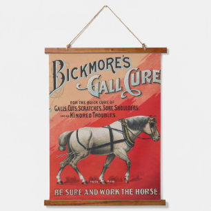 Vintage Ad For Bickmore's Gall Cure For Horses. Hanging Tapestry