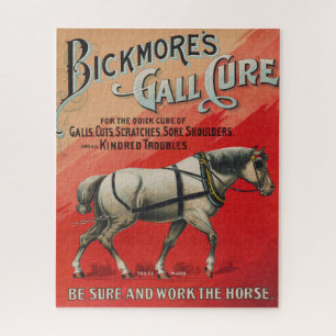 Vintage Ad For Bickmore's Gall Cure For Horses. Jigsaw Puzzle