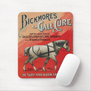 Vintage Ad For Bickmore's Gall Cure For Horses. Mouse Pad