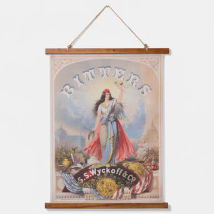 Vintage Ad For Bitters Sold By S. S. Wyckoff & Co. Hanging Tapestry