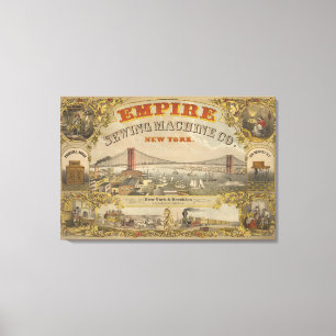 Vintage Ad For Empire Sewing Machine Co., New York Canvas Print