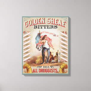 Vintage Ad For Golden Sheaf Bitters Canvas Print