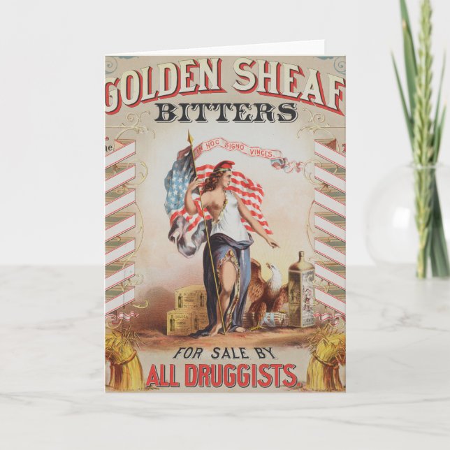 Vintage Ad For Golden Sheaf Bitters Card (Front)