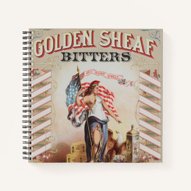 Vintage Ad For Golden Sheaf Bitters Notebook (Front)