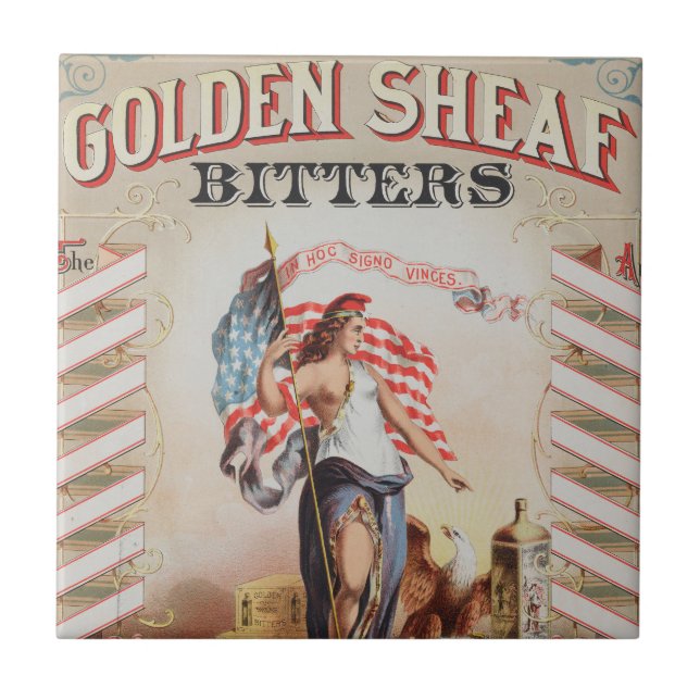 Vintage Ad For Golden Sheaf Bitters Tile (Front)