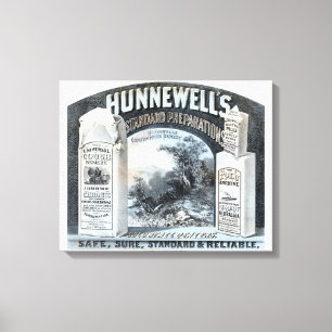 Vintage Ad For Hunnewells Standard Preparations Canvas Print