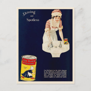 Vintage Ad for Old Dutch Cleanser Postcard