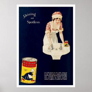 Vintage Ad for Old Dutch Cleanser Poster