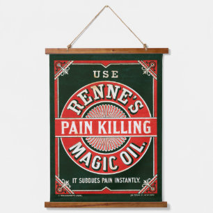Vintage Ad For Renne's Pain Killing Magic Oil Hanging Tapestry