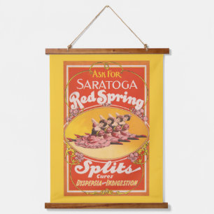 Vintage Ad For Saratoga Red Spring Splits Hanging Tapestry