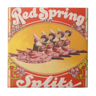 Vintage Ad For Saratoga Red Spring Splits Tile