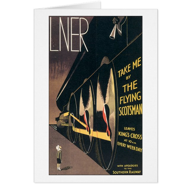 Vintage Ad for the Flying Scotsman train (Front)