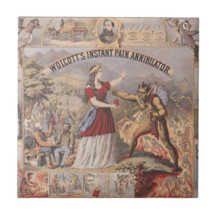 Vintage Ad For Wolcott's Instant Pain Annihilator Tile