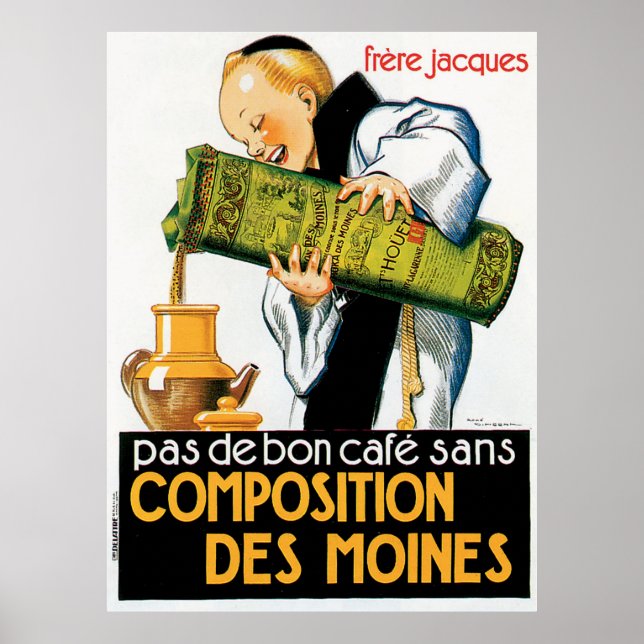 Vintage Ad Frere Jacques Coffee Poster (Front)