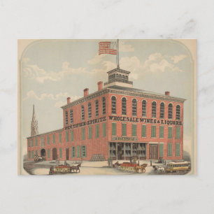 Vintage Ad Of August Baetzhold, Wines & Liquors Postcard