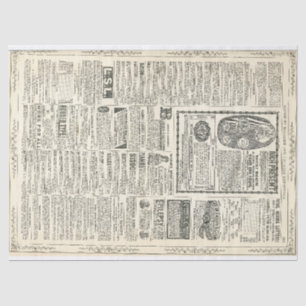 Vintage Ad Page Tissue Paper