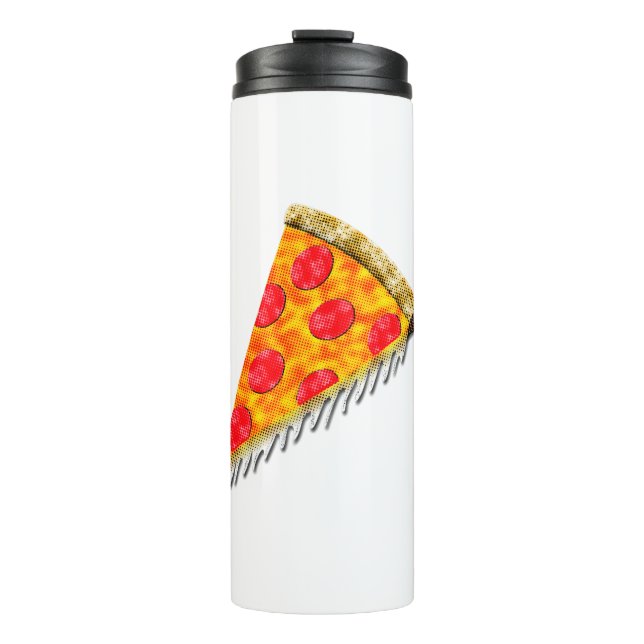 Vintage Ad Pizza Slice Thermal Tumbler (Front)