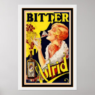 Vintage Ad Poster for Bitter Astrid 13 x 19