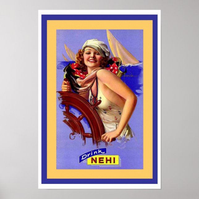 Vintage Ad Poster for Nehi Soft Drink (Front)