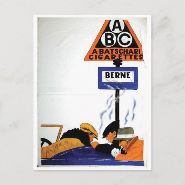 Vintage Ad Poster Postcard (Front)