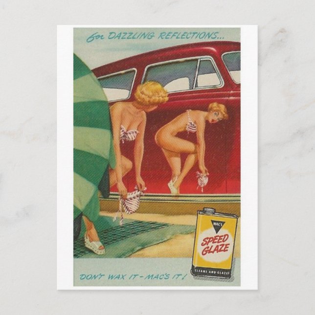 Vintage Ad Poster Postcard (Front)