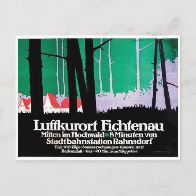 Vintage Ad Poster Postcard (Front)