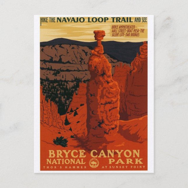 Vintage Ad Poster Postcard (Front)