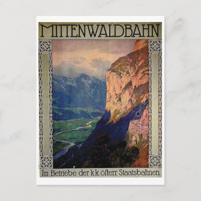 Vintage Ad Poster Postcard (Front)