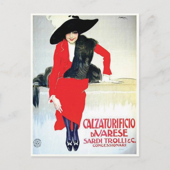 Vintage Ad Poster Postcard (Front)