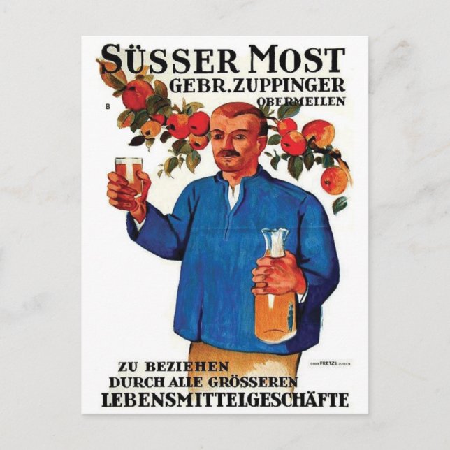 Vintage Ad Poster Postcard (Front)