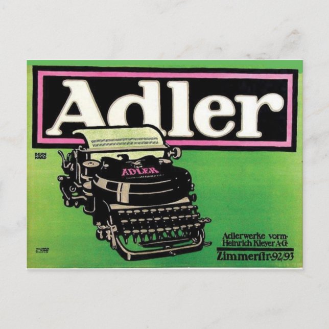 Vintage Ad Poster Postcard (Front)