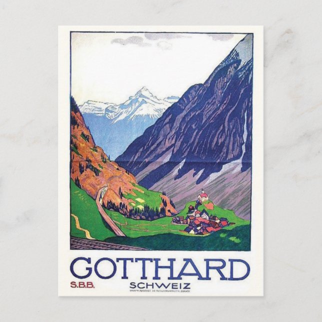 Vintage Ad Poster Postcard (Front)