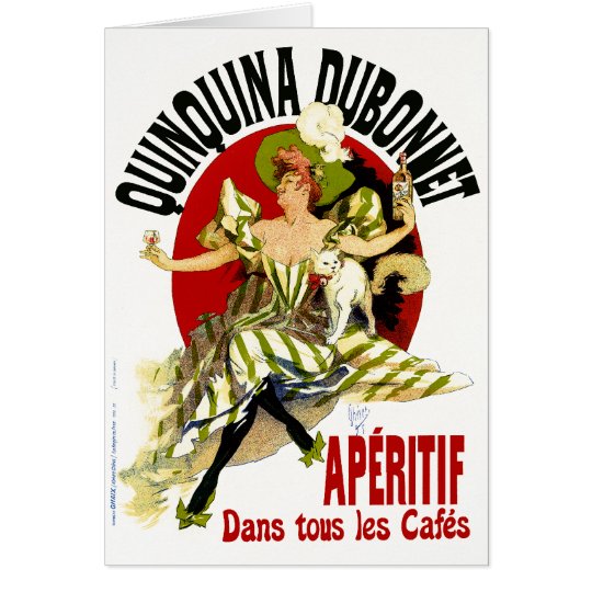 vintage Ad - Quinquina Dubonnet - Jules Cheret Card