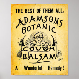 Vintage Adamson's Cough Syrup Print