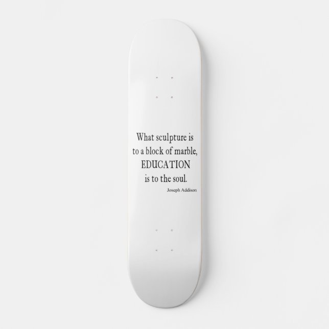 Vintage Addison Education Soul Quote Template Skateboard (Front)