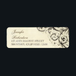 vintage address labels with elegant flourishes<br><div class="desc">vintage return address labels with swirls and flourishes elegant design for your old fashioned wedding postage</div>