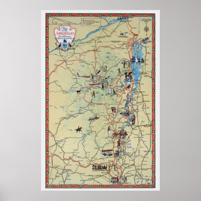 Vintage Adirondacks - 1929 Poster (Front)
