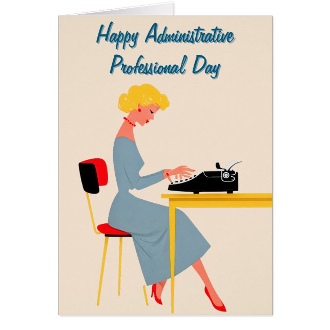 Vintage Administrative Assistant – Retro Office  (Front)
