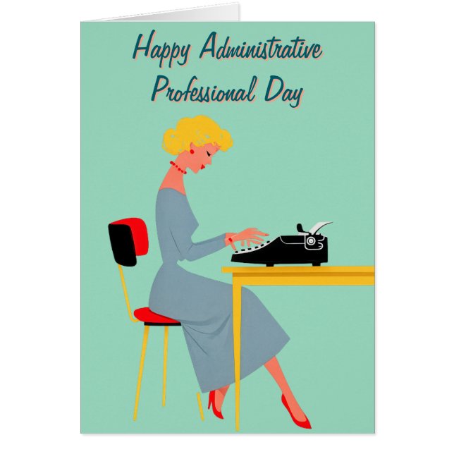 Vintage Administrative Assistant – Retro Office  (Front)