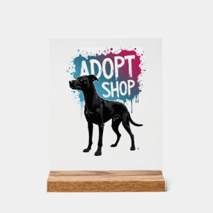 Vintage Adoptez Ne Faites Pas D'Achats Chien Graff