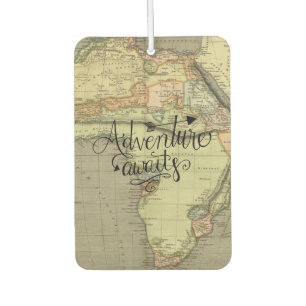 Vintage Adventure Awaits Old World Map  Air Freshener