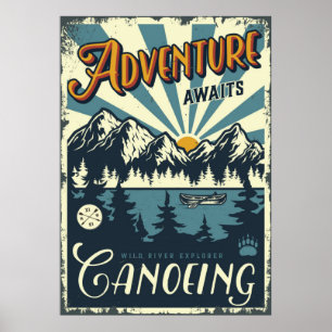 Vintage adventure poster