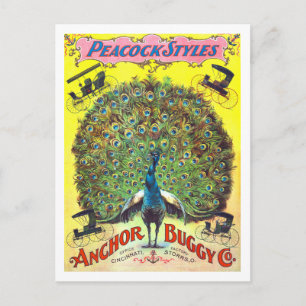 Vintage Advertisement for Peacock Style Buggies Postcard