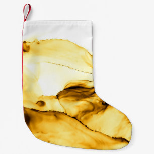 Vintage advertisement papers paste on the wall small christmas stocking