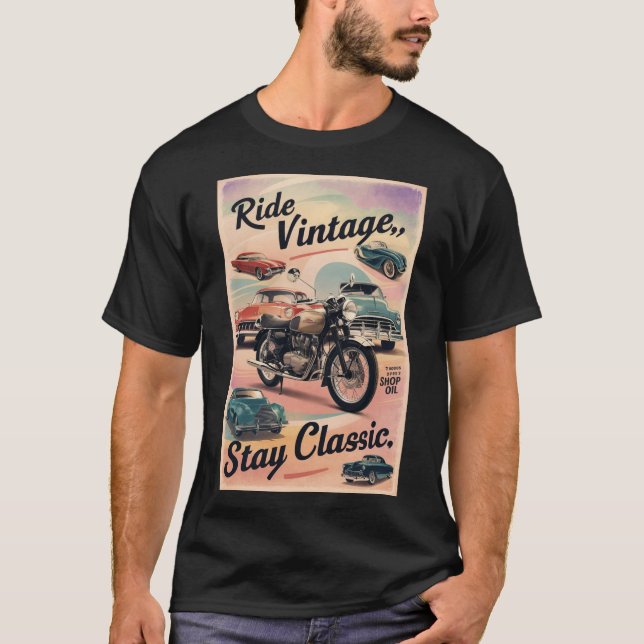Vintage Advertisement Throwback T-Shirt (Front)