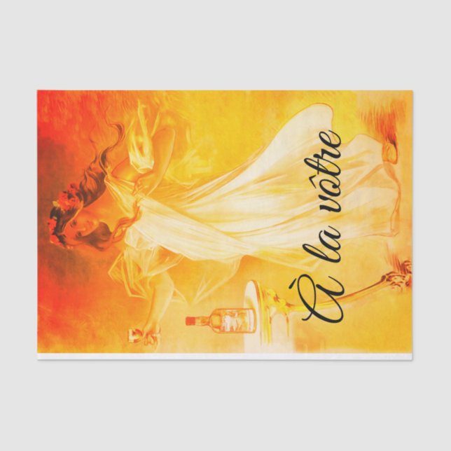 Vintage Advertisement Tissue Paper (Front)