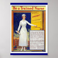 Vintage Advertisement to Become a Trained Nurse,
