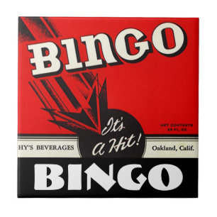 Vintage Advertising Bingo Beverages Bowling Tile