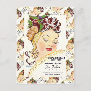 Vintage  advertising, Copacabana, New York Postcard